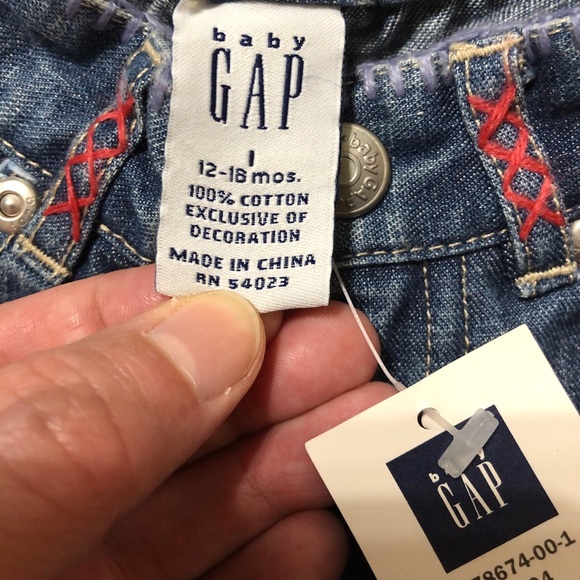 Vintage Baby Gap Adorable Girl’s Boho Flare Denim Jeans- L - Picture 9 of 11